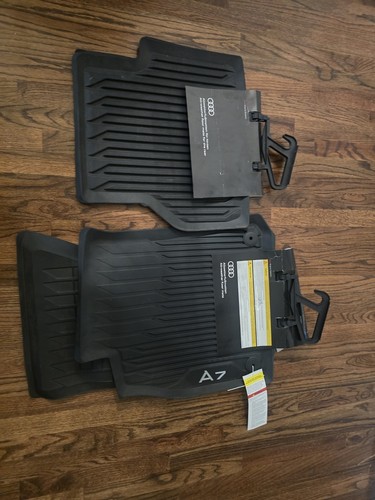 Audi A7 All weather rubber mats 4K8061221041 & 4k0061511a041 OEM 2018-2025 New - Picture 2 of 8