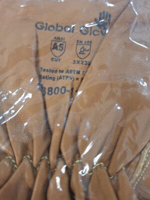 GLOBAL GLOVE CR3800-9 L, -10 XL, -11 XXL  GOATSKIN EN388/ ATPV 50 CAL/A5/F2675