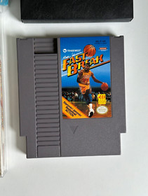 Magic Johnson's Fast Break (Nintendo NES 1990) Box Game Inserts w/Protector Case