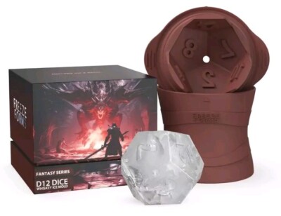 D12 Dice Shaped Whiskey Ice Mold D&D - DND/TTRPG Fans