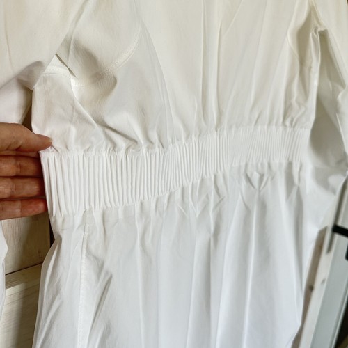 Athleta Crisp Button Front Long Sleeve Lightweight Midi Summer Dress Size SMALL - Picture 8 of 12