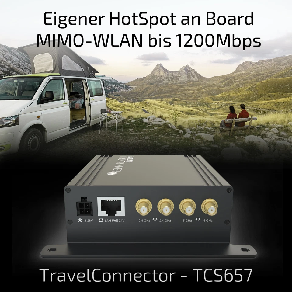 WLAN-Camper-SET TravelConnector-TCS657 DUAL 2,4GHz 5GHz Outdoor Camper-WiFi 12V - Bild 4 von 4