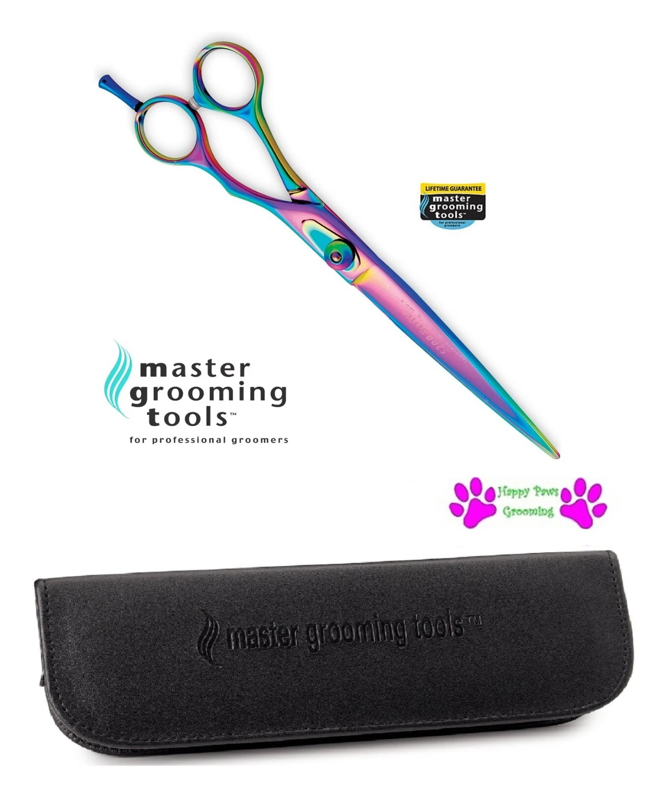 Master Grooming Tools PRO RAINBOW ICE 440C Steel 7.5" Pet Dog Cat SHEAR SCISSOR