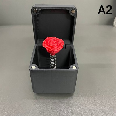 Love Rose Surprise Gift Box,3D Printed Red Roses In A Surprise Pop Up Gift Box^