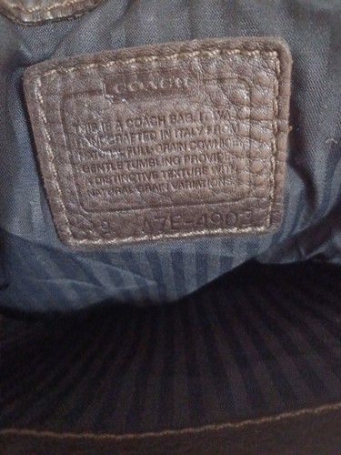 Vintage Brown Leather Coach Purse Made In Italy Pebbled Crossbody Adjustable Str - Picture 17 of 19