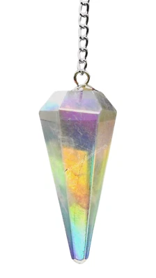 Angel Aura Quartz Dowsing Crystal Pendulum