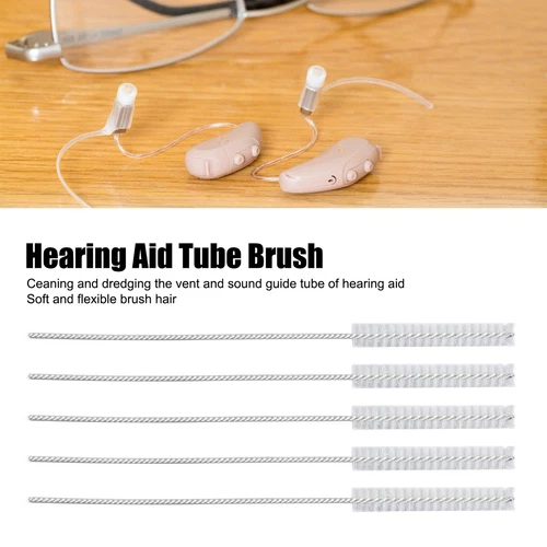 10 Hearing Aid Vent Brush Professional Nylon Hair Hearing Aid Tube Cleaning Tool - Picture 5 of 8