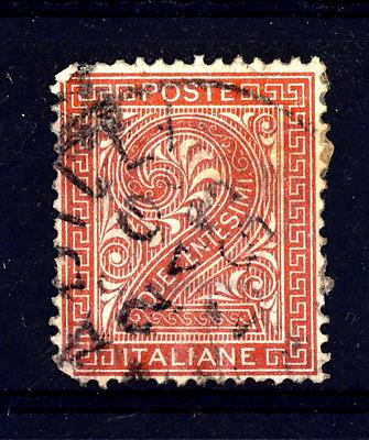 ITALY - Kingdom - 1863-1865 - De la Rue - Number 2 c. red brown