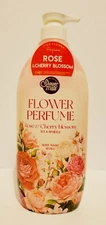 SHOWER MATE FLOWER PERFUME ROSE & CHERRY BLOSSOM BODY WASH 31.7 FL