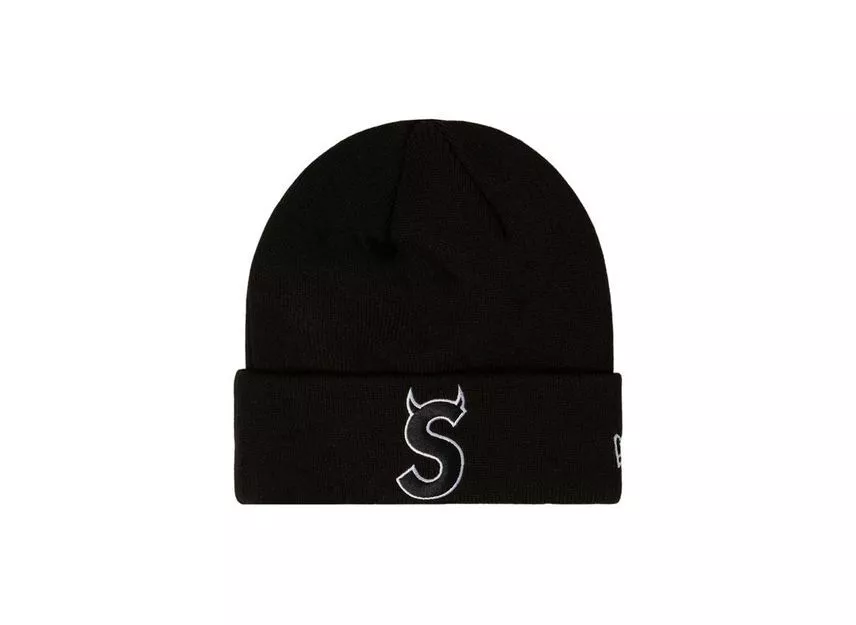 Bonnet noir avec logo Supreme New Era S (22FW)