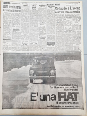 Gazette Dello Sport 20 Février 1965 Inter-Rangers Glasgow