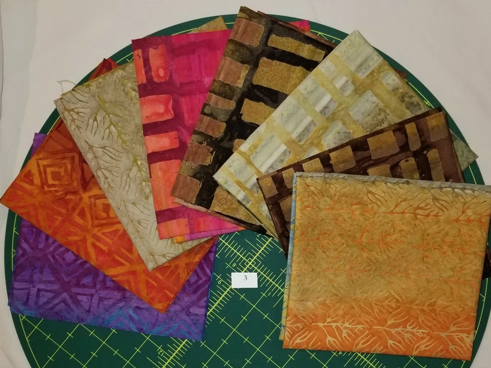 8 Batik Fat Quarters Bundle from Timeless Treasures, Tonga Batiks Passport - Image 3 of 4