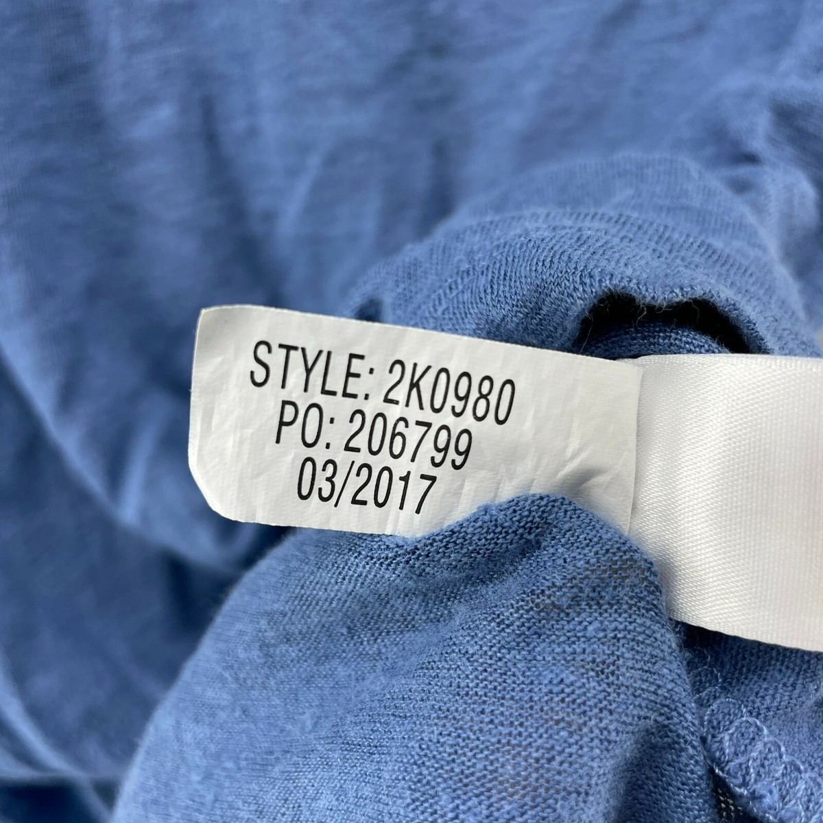 Vineyard Vines 100% Linen Lagenlook T-Shirt Womens XS Blue Boho