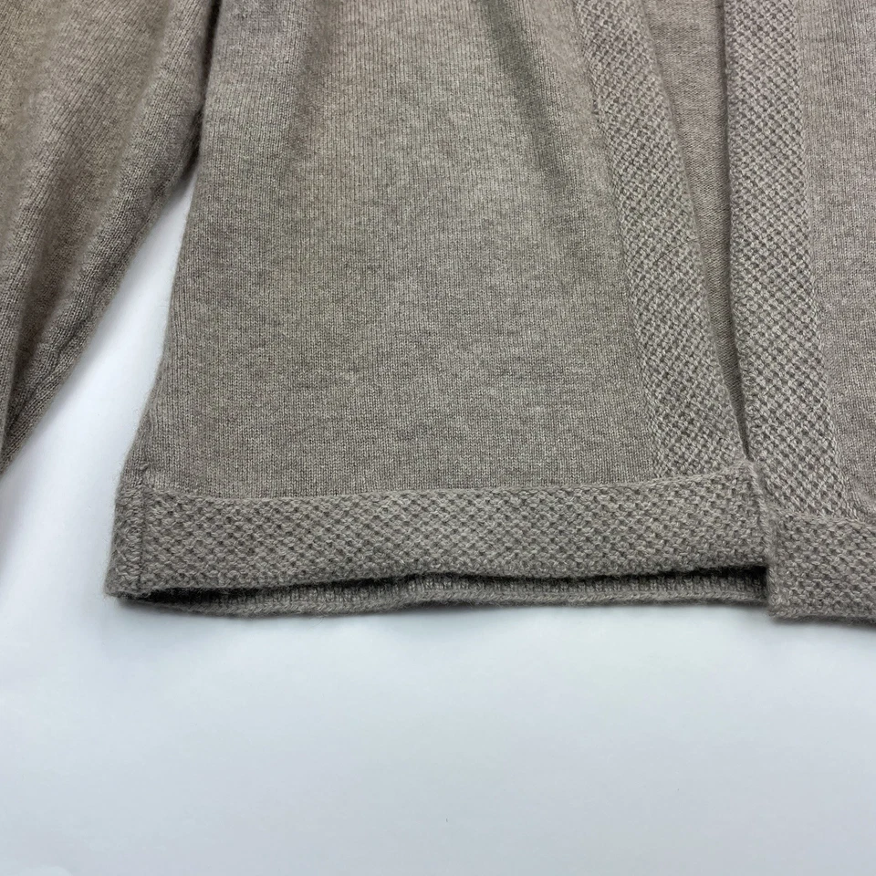 Cárdigan mediano para mujer Elena Solano 100 % cachemir marrón cara abierta tejido informal Foto 2 de 4