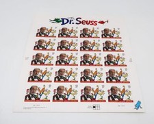 USPS 2004 Dr. Seuss Theodor Geisel Full Sheet 37 Cent Stamps