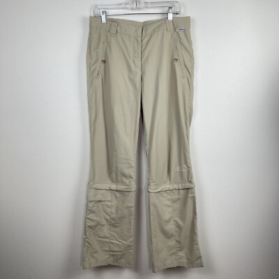 Jack Wolfskin Pants Womens Medium Nylon Hiking Cargo Convertible Shorts 2 In 1