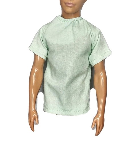 Solid Light Green Shirt Short Sleeve T-shirt Clothes Fits 12" Boy Fashion Doll