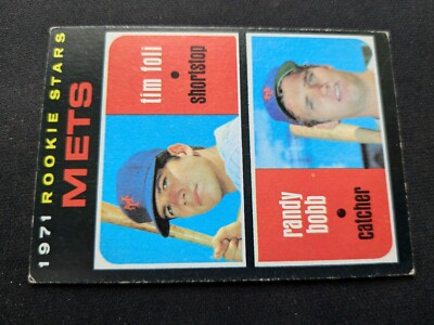 1971 Topps Baseball Card # 83 Mets Rookies - Tim Foli / Randy Bobb (VG/EX)