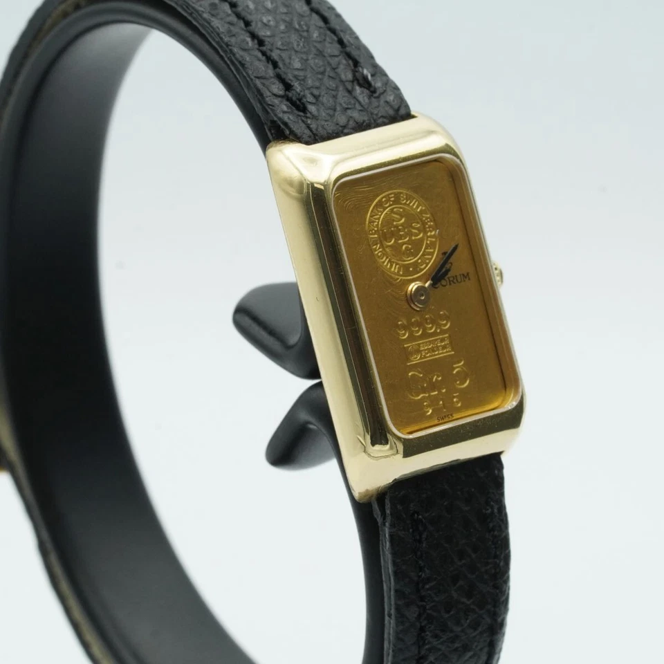 Reloj Corum Lingot 5 Gr Damas Cuarzo 16Mm Oro Sólido 18K 750 Vintage 14300 Foto 3 de 4