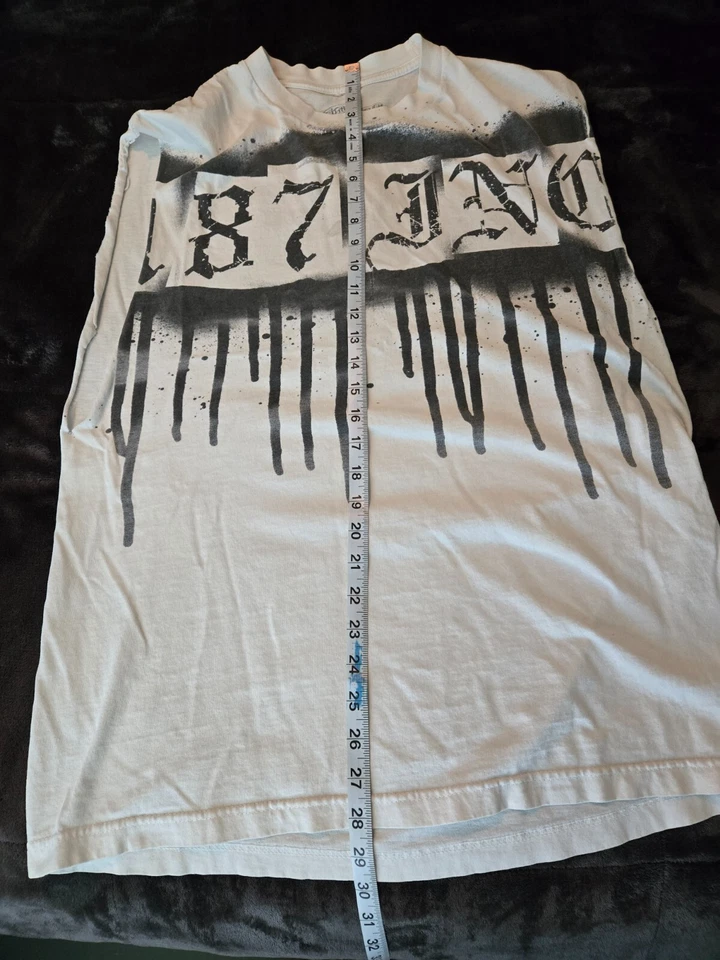 187 Inc Camisa Musculosa Blanca Con Estampado Graffiti Grande Foto 4 de 4
