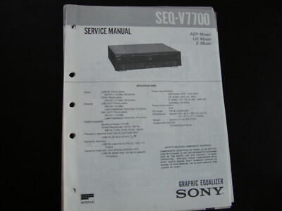 Égaliseur Sony SEQ-V7700 – Noir Prise EU Occasion