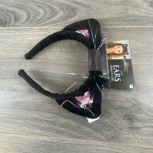 Cat Ears Pink and Black Costume Headband Halloween Dress Up Cosplay Amscan - Picture 4 of 6