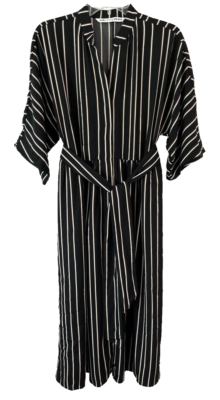 dresses women black vertical stripe Girl with Curves Midi Dress Sz XS Waist Tie A452274 F373 style it with layered Size:6-18 month with bow Black Sequin Long Sleeve gown for wedding