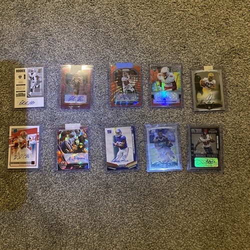 Football card auto lot numbered parallels Numbered Football Cards And