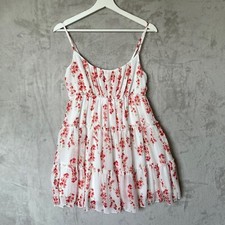 Trixxi Womens Summer Dress White Floral Lightweight Size Small Whimsy Angel