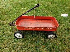 Vintage Original Toy SUPER RADIO FLYER Red Wagon 50th ANNIVERSARY RARE LOGO