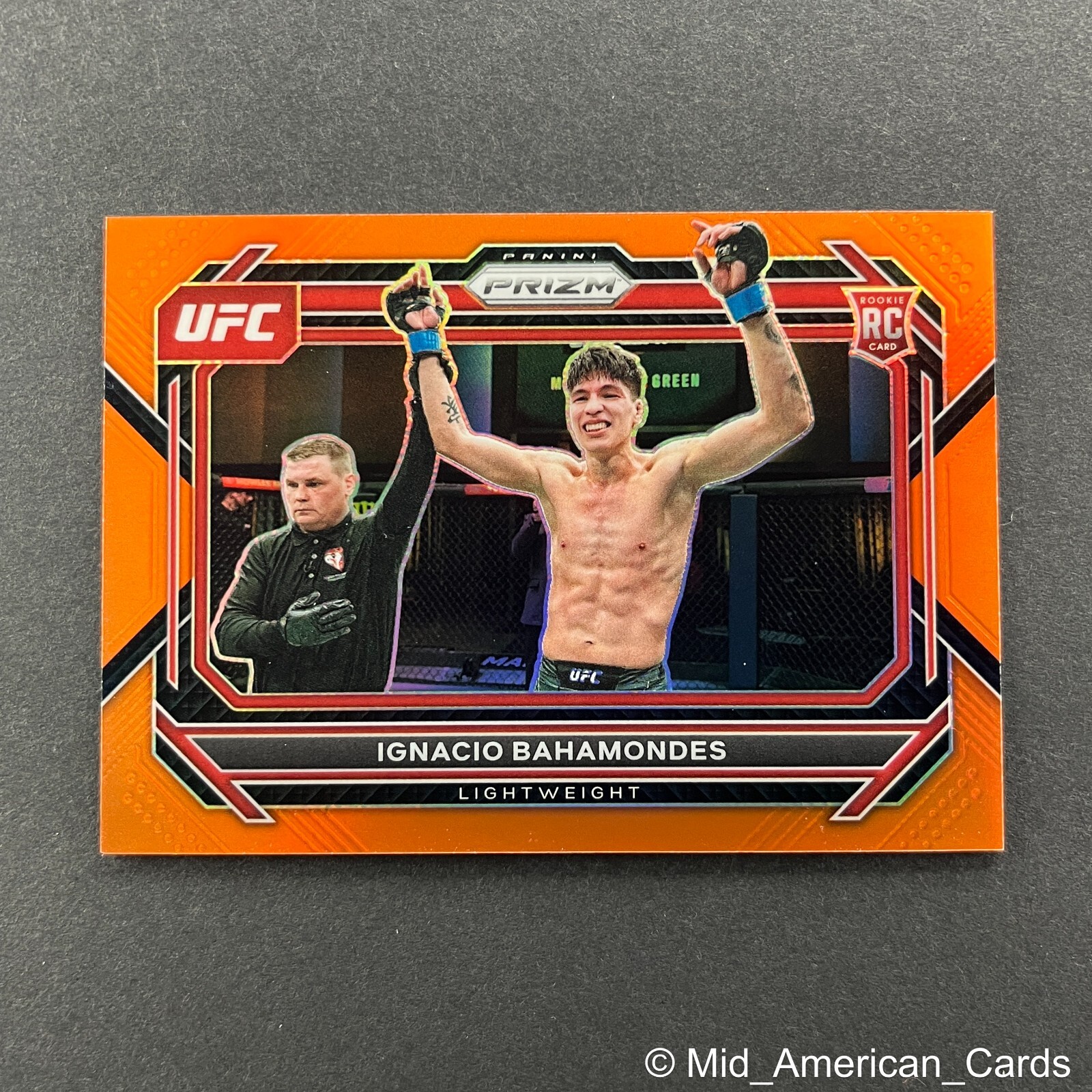 2023 Panini Prizm UFC #62 Ignacio Bahamondes Rookie Orange Prizm 1/99