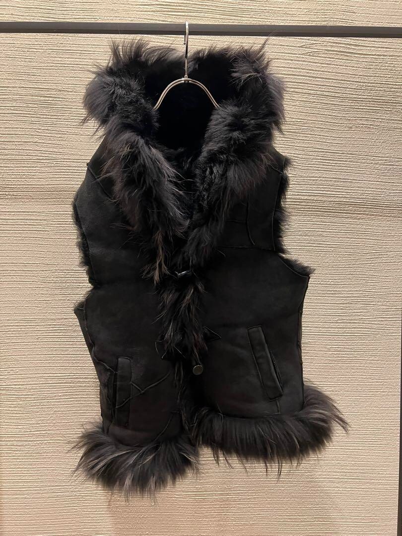 Kmrii 00s Archive Mouton Fur Vest Leather Tuscany Lamb size F | eBay 