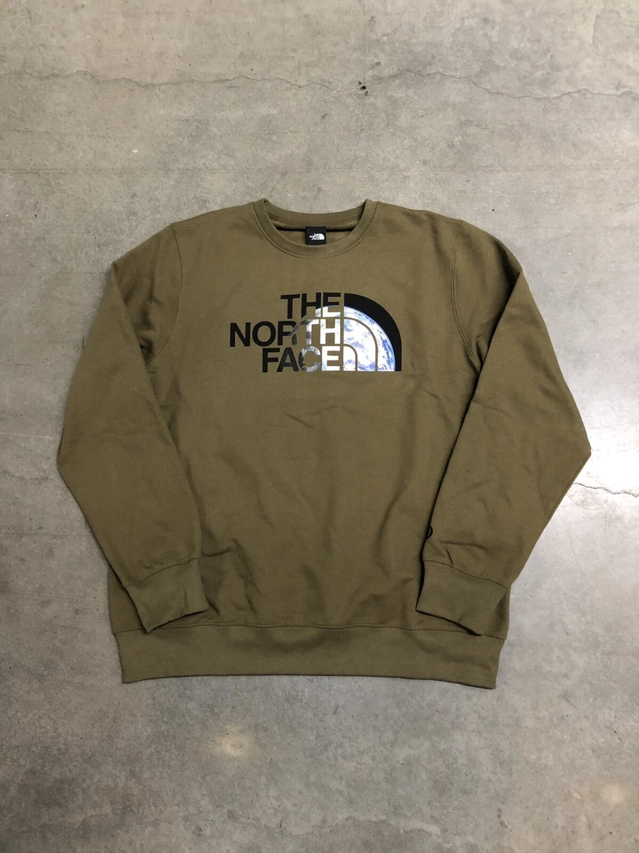 The North Face Earth Day Crewneck Sweatshirt Men s XL New w. Tags Olive Green