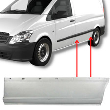 Seitenwand f&uuml;r Mercedes Vito W639 2003-2014 Reparaturblech Links Unten Silber