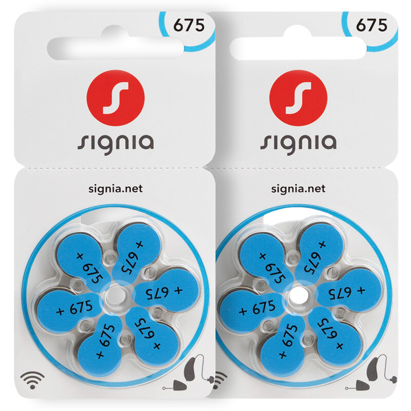 12 cells x Siemens Signia 675 Size Hearing aid batteries Mer
