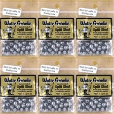 (6) Packs Water Gremlin New Removable Split Shot Sinkers PSS-4 Brand New