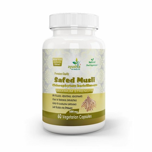 Safed Musli Capsule 500mg Extract Vegan Capsule - 第 1/15 張圖片