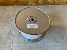 NEW 500 Foot Spool Vericom 18 AWG 4 Conductor Thermostat Cable CL2R White Solid