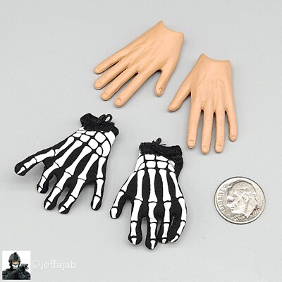 1:6 KSToys Doomsday Guardian Skeleton Gloves w/ Bendy Hands for 12'' Figures