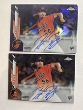 Hunter Harvey 2020 Topps Chrome Purple Refractor /250 + Base Rookie RC Auto Lot