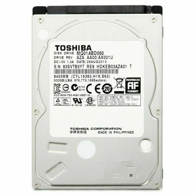 Toshiba MQ01ABD050 500GB,Internal,5400 RPM,2.5 inch Hard Drive