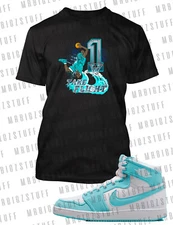 Take Flight Tee Shirt To Match J1 KO Bleached Aqua Sneaker Pro Club Shaka Sport