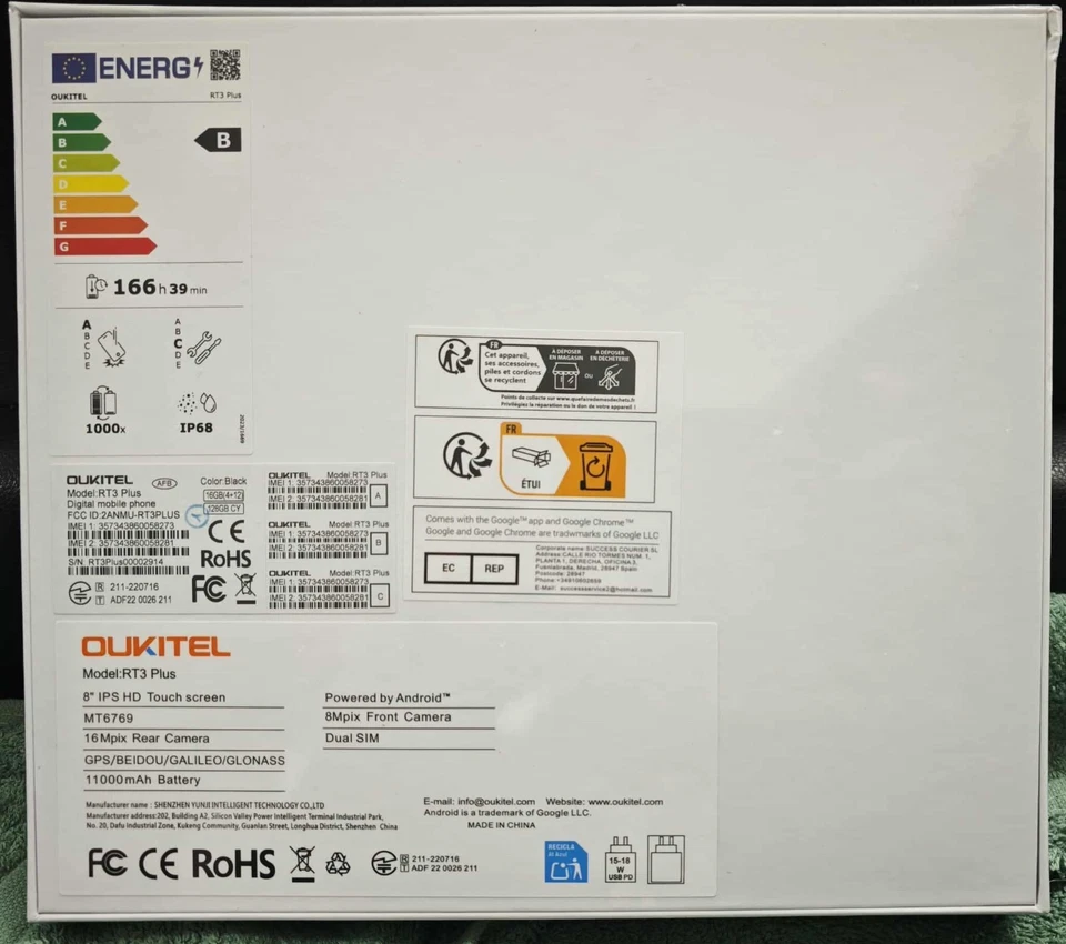 OUKITEL RT3 PLUS Outdoor Tablet Android 15 11000mAh 16GB+128GB Robustes Tablet - Bild 2 von 4