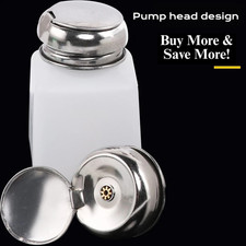 200ML Liquid Pump Dispenser Bottle Push Down ESD Safe HDPE Alcohol Acetone White