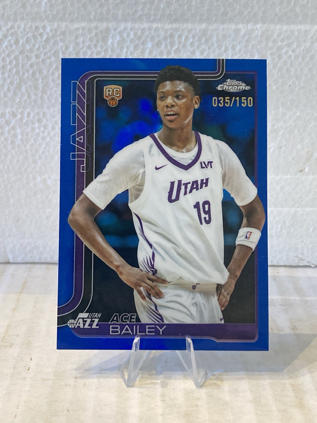 2025-26 Topps Chrome - Ace Bailey #255 Blue Refractor /150 (RC)