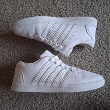 K-Swiss Shoes Varsity Classic Leather White Sneakers Womens 7.5 Youth 6