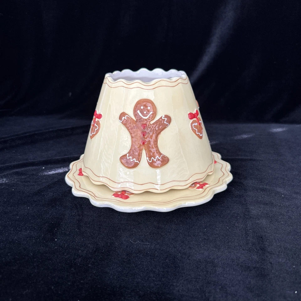 Yankee Candle Pan de Jengibre Tarro de Cerámica Pantalla de Velas y Juego de Platos Decoración de Vacaciones Foto 3 de 4