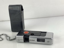 Agfa Agfamatic 2000 Pocket Vintage 110 Filmkamera + OG Ledertasche Retro 70er