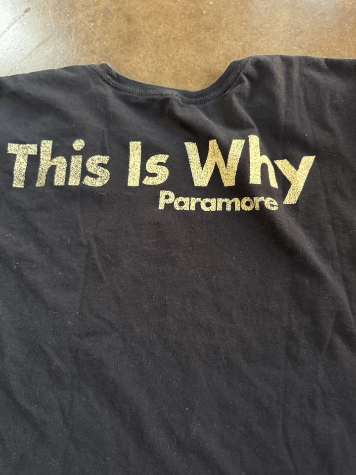 Camiseta Paramore 'This Is Why' Tour 2XL Negra Manga Corta Banda Camiseta Música Rock Foto 4 de 4