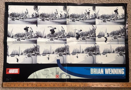 Brian Wenning Habitat Skateboards 2002 Unfolding Poster 29 1/2” X 19”
